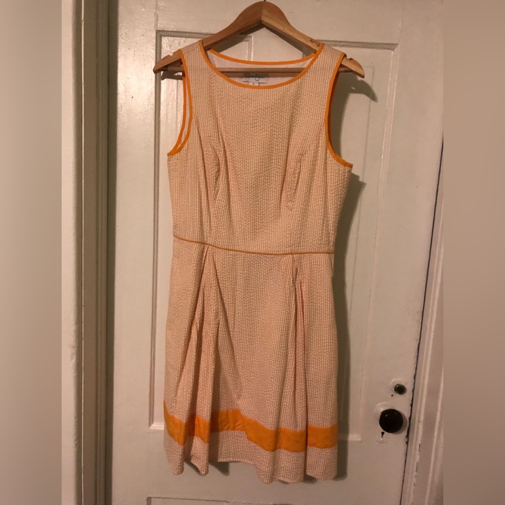 Jessica Simpson seersucker dress for summer fun!  Lined!